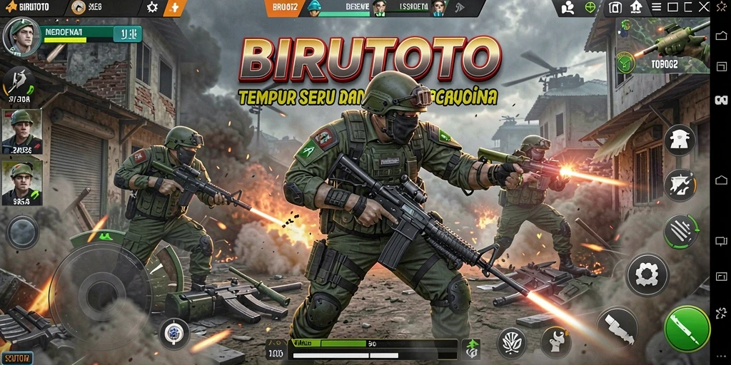 Gambar tangkapan layar dari gameplay BIRUTOTO yang intens dan seru.