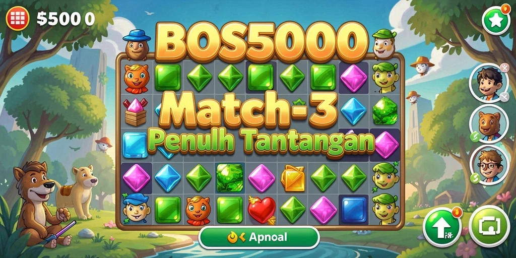 Gameplay seru dengan grafis menarik dalam BOS5000.