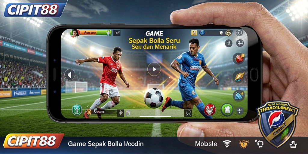 Tangkapan layar gameplay <strong>CIPIT88</strong> menampilkan aksi seru di lapangan sepak bola.