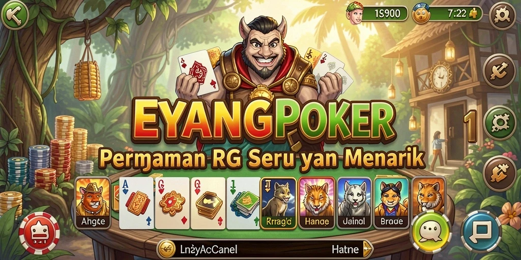 Screenshot gameplay <strong>EYANGPOKER</strong> yang penuh aksi RPG.