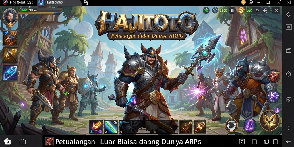 Tampilan gameplay menegangkan di dunia ARPG yang epik.