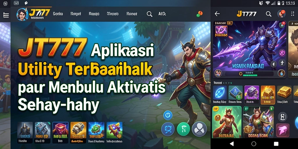 Tampilan antarmuka JT777 yang bersih dan modern.