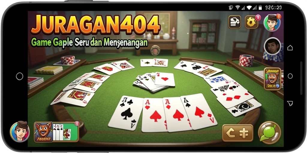 Tampilan gameplay menegangkan di JURAGAN404 dengan pemain real-time.