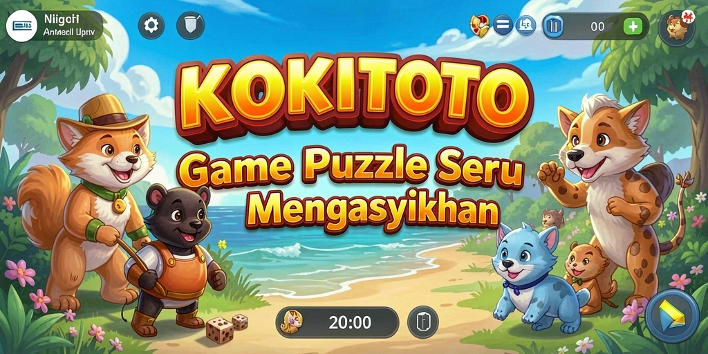 Tangkapan layar gameplay KOKITOTO dengan teka-teki yang menantang.