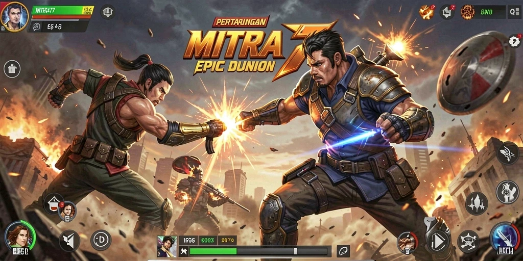 Tampilan gameplay seru dari MITRA77 dalam aksi penuh adrenalin.