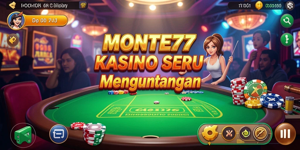 Tampilan gameplay MONTE77 yang mengasyikkan dan penuh aksi permainan Kasino.