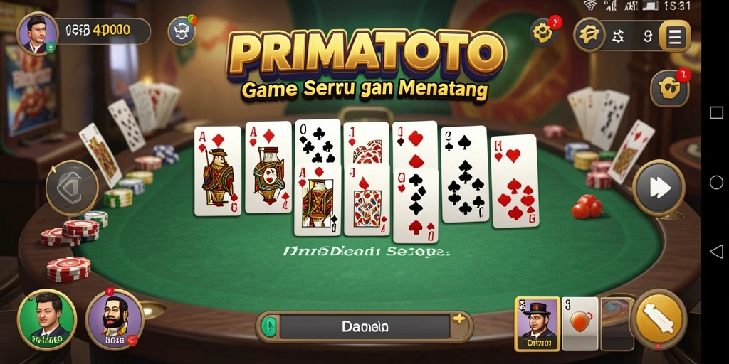 Screenshot dari gameplay seru di PRIMATOTO yang menunjukkan aksi Domino.