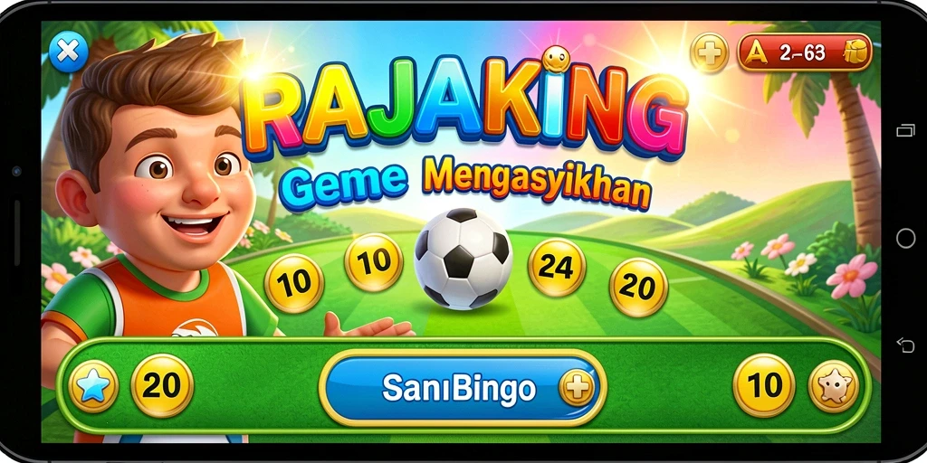 Screenshot utama dari gameplay Bingo yang mengasyikkan di RAJAKING.