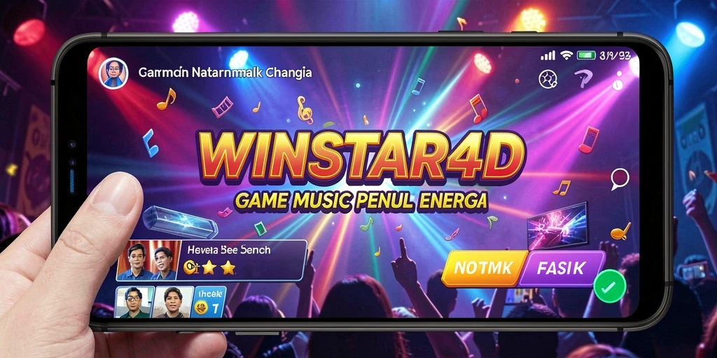 Tampilan gameplay seru dengan berbagai pilihan lagu menarik.